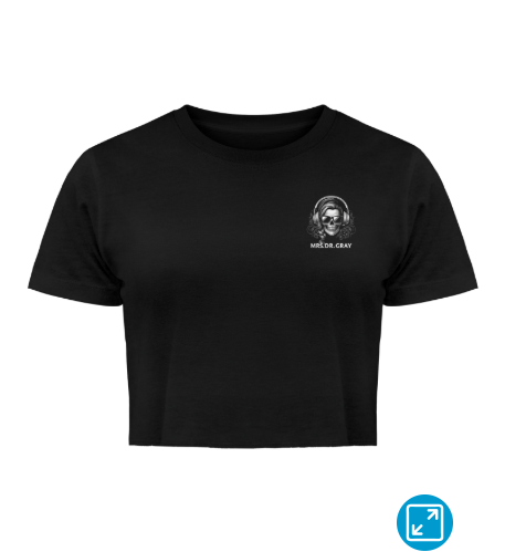 Live-Produktbild des Mrs. Dr. Gray Crop Shirts aus Shirtee